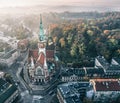 KoÃâºciÃÂ³Ãâ Ãâºw. JÃÂ³zefa w Krakowie, Polska (St. Joseph's Church in Cracow by drone)